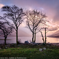 Buy canvas prints of   Loch Etive Sunset Scotland. by Barbara Jones