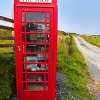 Buy canvas prints of Shop in The Box The Oa of Islay Scotland by Barbara Jones