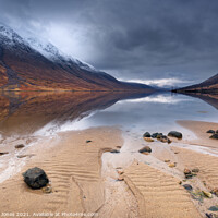 Buy canvas prints of Loch Etive Reflection Glen Etive  Scotland. by Barbara Jones