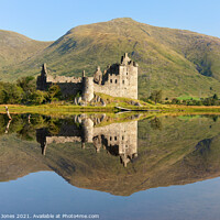 Buy canvas prints of Loch Awe Kilchurn Castle Reflection  Scotland by Barbara Jones