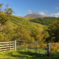 Buy canvas prints of Goat Fell from The String Arran Scotland by Barbara Jones