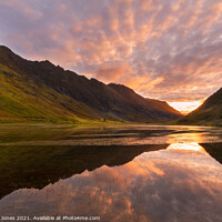 Buy canvas prints of Loch Achtriochtan Sunrise Glen Coe Scotland. by Barbara Jones
