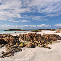 Buy canvas prints of Traigh Iar  North Uist Outer Hebrides Scotland by Barbara Jones