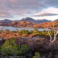 Buy canvas prints of Shieldaig and Torridon Hills Wester Ross Scotland by Barbara Jones