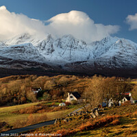 Buy canvas prints of Torrin and Blaven in Winter, Isle of Skye Scotland by Barbara Jones