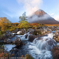 Buy canvas prints of Buachaille Etive Mor  Waterfalls  Glencoe Scotland by Barbara Jones