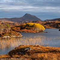 Buy canvas prints of Canisp Autumn Colours Loch Suardalain Scotland by Barbara Jones