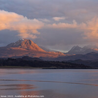 Buy canvas prints of Gairloch, Sunset over Torridon Scotland by Barbara Jones