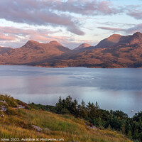 Buy canvas prints of Upper Loch Torridon at Sunset Wester Ross Scotland by Barbara Jones