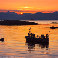 Buy canvas prints of Isle of Skye Sunset, across Loch Alsh Scotland. by Barbara Jones