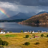 Buy canvas prints of NC500 Rainbow, Applecross Coastal Route Scotland by Barbara Jones