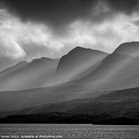 Buy canvas prints of Loch Bad a Ghaill Sunbeams Inverpolly Scotland by Barbara Jones