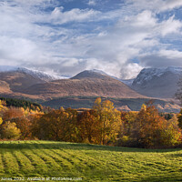 Buy canvas prints of Ben Nevis Range Autumn Colours Scotland. by Barbara Jones