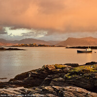 Buy canvas prints of Winter Sunset Isle of Skye, Scotland. by Barbara Jones
