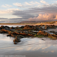 Buy canvas prints of Kintra Beach, Sunset Clouds Islay Scotland.  by Barbara Jones