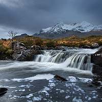 Buy canvas prints of Sligachan Waterfalls Isle of Skye. by Barbara Jones