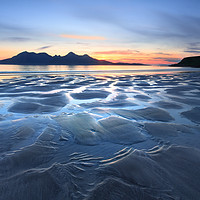 Buy canvas prints of Isle of Eigg Sunset Laig Bay Blues Scotland by Barbara Jones