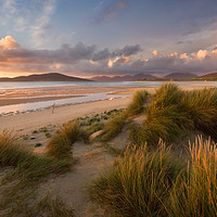 Buy canvas prints of Isle of Harris Sunset Traigh Seilebost Scotland by Barbara Jones