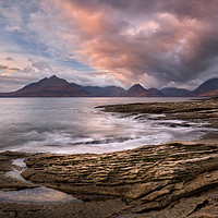 Buy canvas prints of Cuillin View at Sunset Elgol Isle of Skye Scotland by Barbara Jones