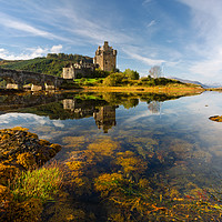 Buy canvas prints of Eilean Donan Castle Summer Reflections Scotland by Barbara Jones