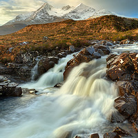 Buy canvas prints of   Waterfall at Sligachan Isle of Skye by Barbara Jones