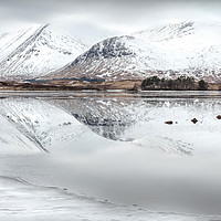 Buy canvas prints of Blackmount Winter Reflection Rannoch Moor Scotland by Barbara Jones