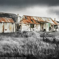 Buy canvas prints of Cottage Ruin Isle of Harris Scotland by Barbara Jones