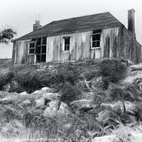 Buy canvas prints of Corrugated Iron House Isle of Scalpay Western Isle by Barbara Jones