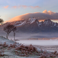 Buy canvas prints of Isle of Skye Misty Winter Sunset. by Barbara Jones