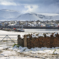 Buy canvas prints of Stromness and Hoy, Orkney Winter Scene. by Barbara Jones