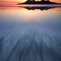 Buy canvas prints of The Afterglow Laig Beach Isle of Eigg Scotland by Barbara Jones
