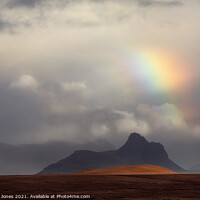 Buy canvas prints of Stac Pollaidh Rainbow Coigach Scotland by Barbara Jones