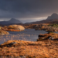 Buy canvas prints of Majestic Suilven and Canisp by Barbara Jones