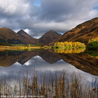 Buy canvas prints of Glen Etive Loch Nam Urr  Autumn Scenery Scotland. by Barbara Jones
