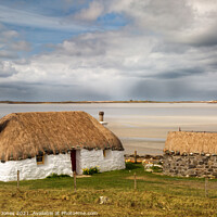 Buy canvas prints of Thatched Cottage North Uist Western Isles by Barbara Jones