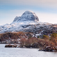 Buy canvas prints of Suilven in Winter Glencanisp Assynt Scotland by Barbara Jones