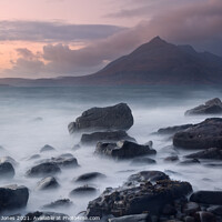 Buy canvas prints of Ethereal Sunset on the Black Cuillin by Barbara Jones