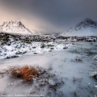 Buy canvas prints of Majestic Winter Scenery in Glen Coe by Barbara Jones