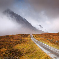 Buy canvas prints of Road to the Mountains Glen Coe Scotland by Barbara Jones