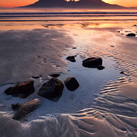 Buy canvas prints of Isle of Eigg Sunset Laig Beach Scotland by Barbara Jones