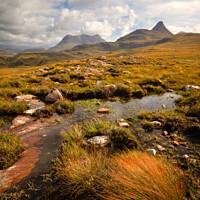 Buy canvas prints of   Autumn Scene of Stac Pollaidh Assynt by Barbara Jones