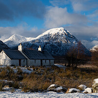 Buy canvas prints of Black Rock Cottage and Buachaille Etive Mòr by Emma Dickson
