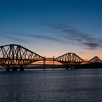 Buy canvas prints of Sunset over the Forth Rail Bridge by Emma Dickson