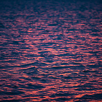 Buy canvas prints of Water ripples in sunset. by Alexey Rezvykh