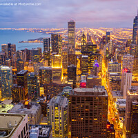 Buy canvas prints of Chicago  Skyline at Dusk by Richard O'Donoghue