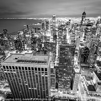 Buy canvas prints of Chicago Monochromatic Downtown by Richard O'Donoghue