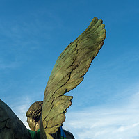 Buy canvas prints of Winged Victory statue from rear. by David May
