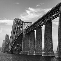 Buy canvas prints of Forth Rail Bridge black and white by Steven Lennie