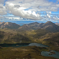 Buy canvas prints of Red Cuillin and Blaven, Skye by Adrian Snowball
