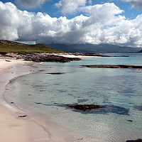 Buy canvas prints of The beach at Paible on the island of Taransay by Adrian Snowball